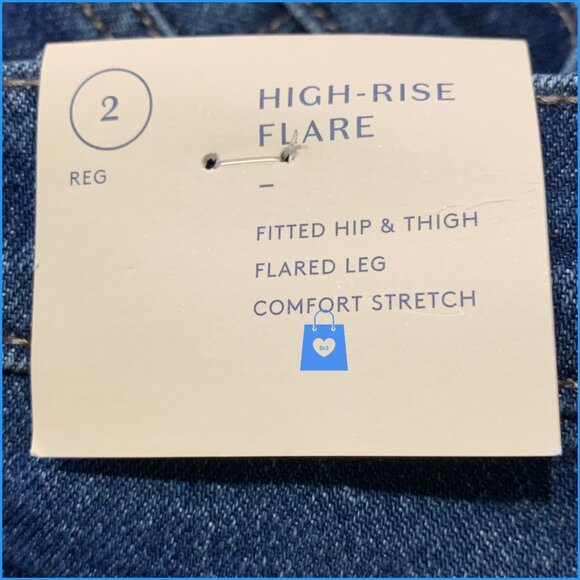 Size 2 - Womens High-Rise Flare Jeans - Universal Thread - Medium Wash - Picture 4 of 7